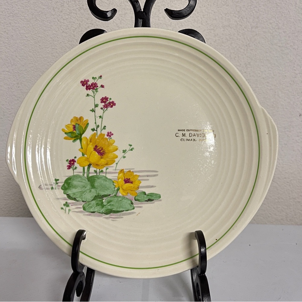 Vintage The Edwin M. Knowles porcelain salad plate made in USA